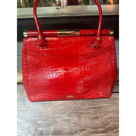 Kate Spade Knightsbridge Constance Red Croc Embossed Bag - Picture 1 of 9